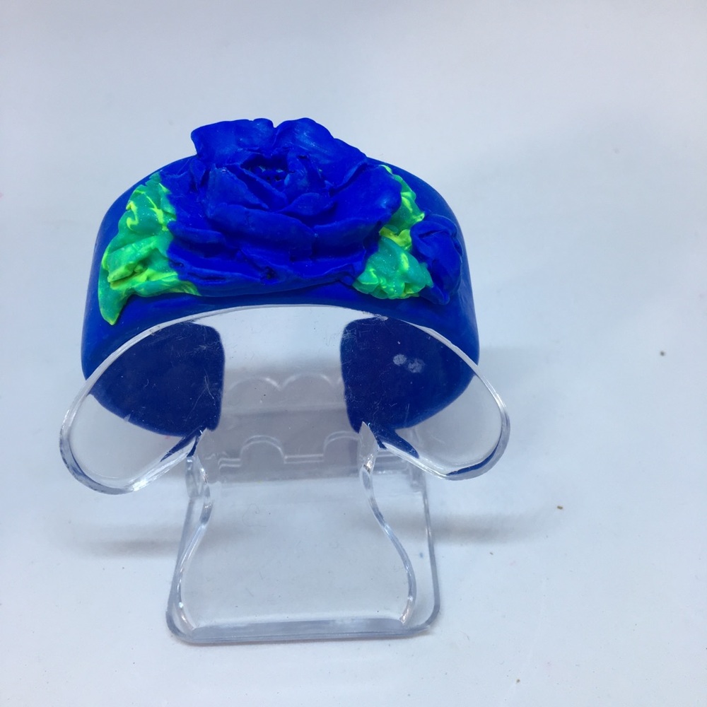 Handmade Polymer Clay Bracelet, Handmade Jewelry, Bangle Bracelet, Jewelry - Picture 2 of 4